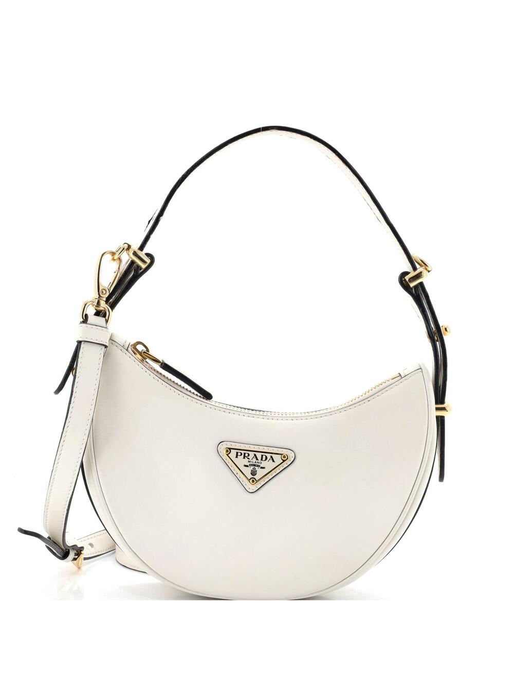 Prada Arque Half Moon Hobo Leather #351906P19B